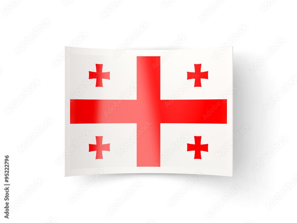 Bent icon with flag of georgia