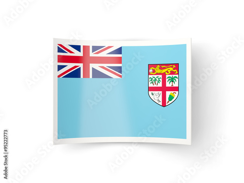 Bent icon with flag of fiji