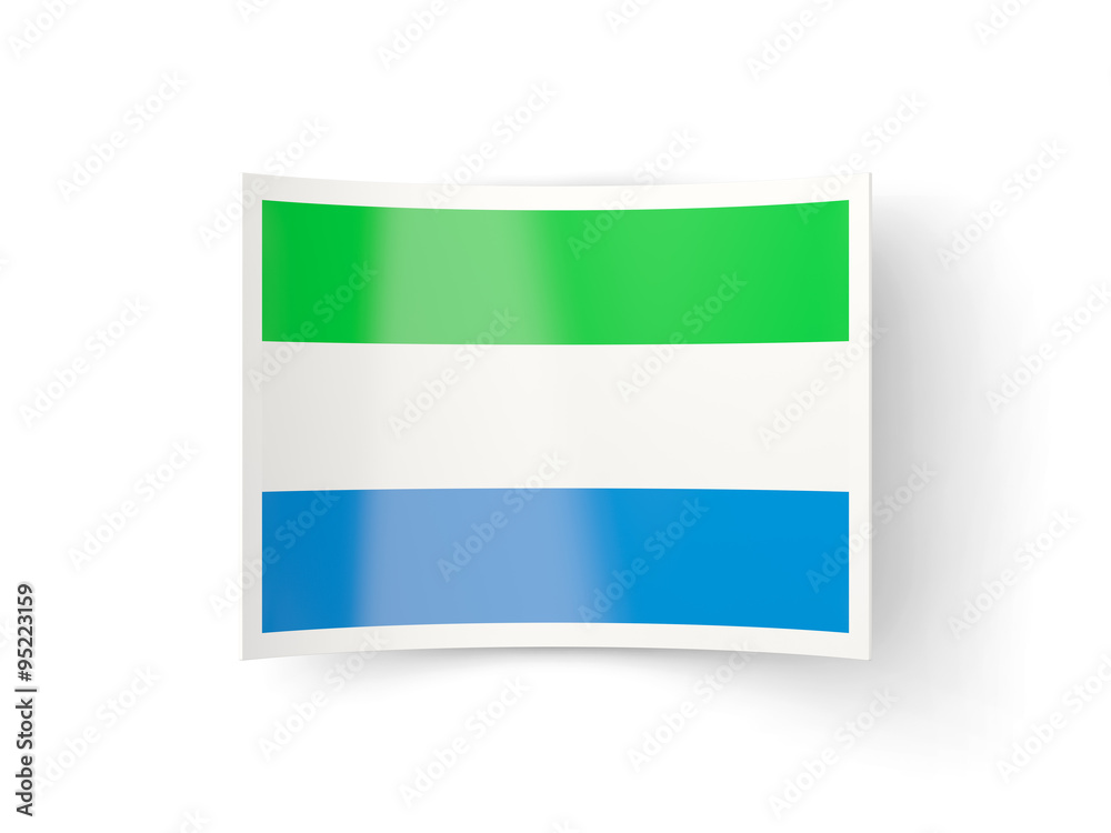 Bent icon with flag of sierra leone Bent icon with flag of sierra leone
