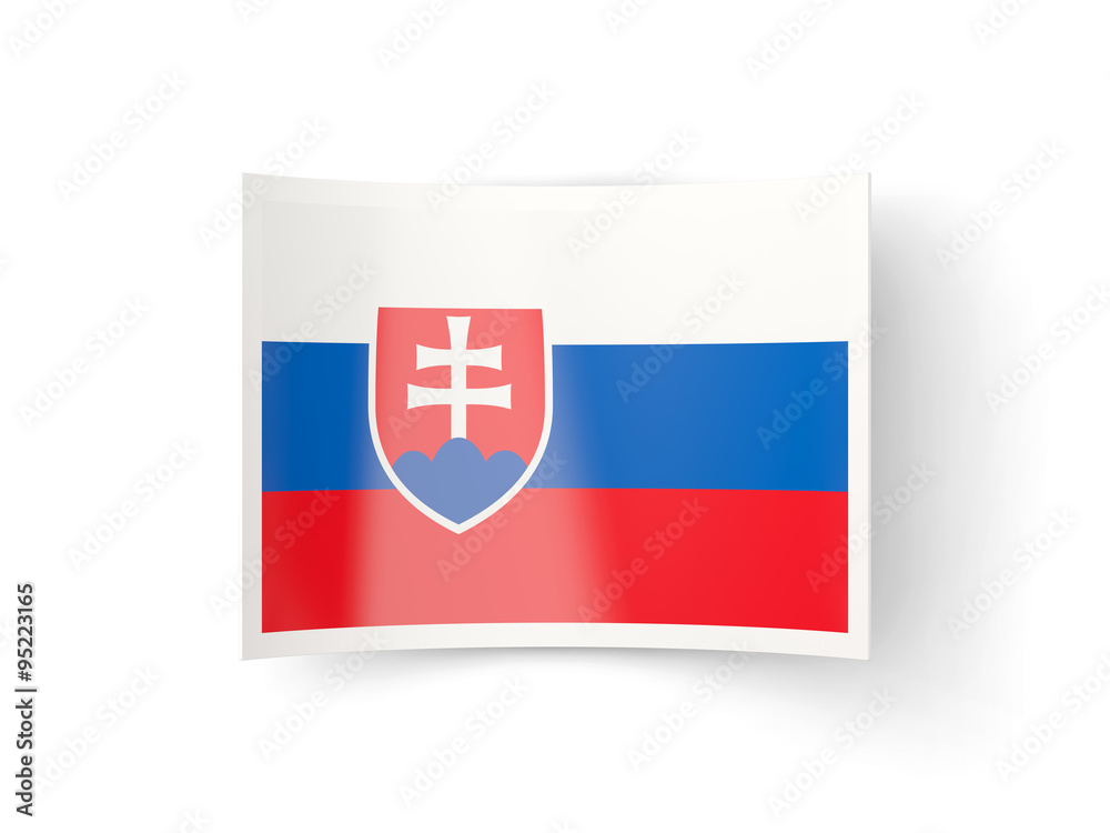 Bent icon with flag of slovakia Bent icon with flag of slovakia