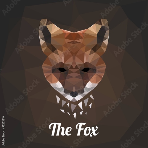 Fox Head Polygon Vector