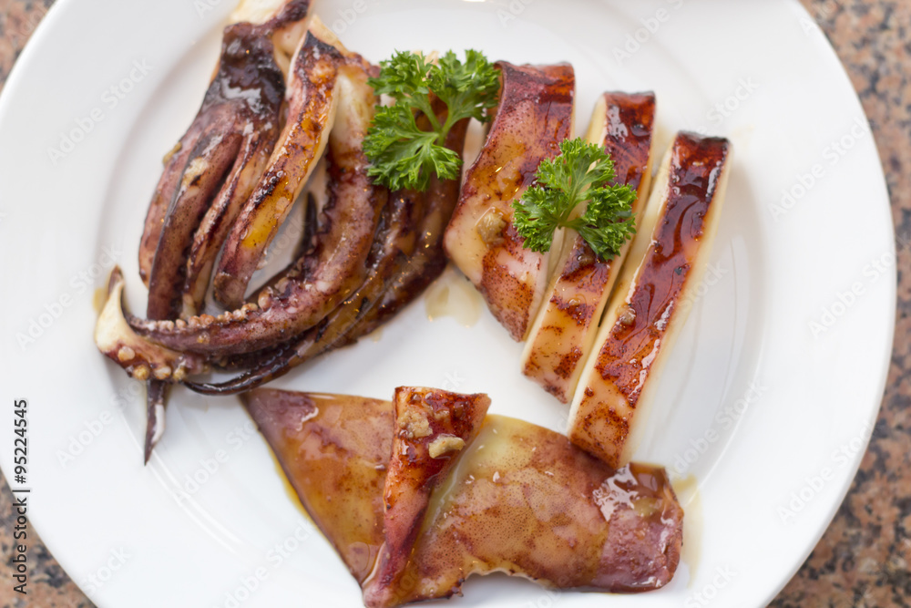 Whole Cooked Squid Calamari Whole Cooked Squid Calamari