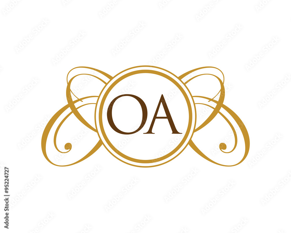 OA Luxury Ornament Initial Logo OA Luxury Ornament Initial Logo