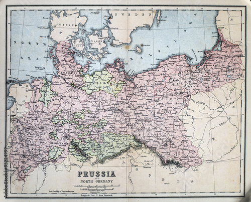 Map of 19th Century Prussia photo