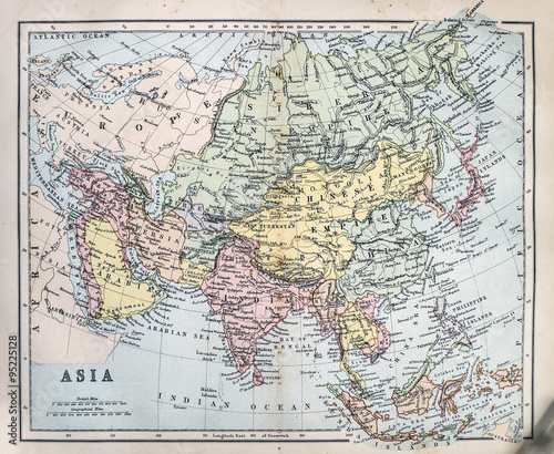 Map of 19th Century Asia