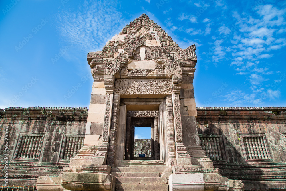 Wat Phu Champasak with blue sky , southern of Loas Wat Phu Champasak with blue sky , southern of Loas