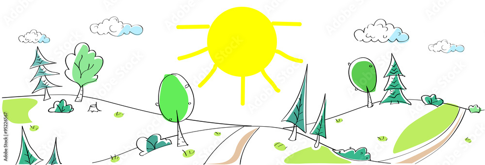 Summer season drawing | season drawing | Easy steps to learn drawing  @niyuzart - YouTube
