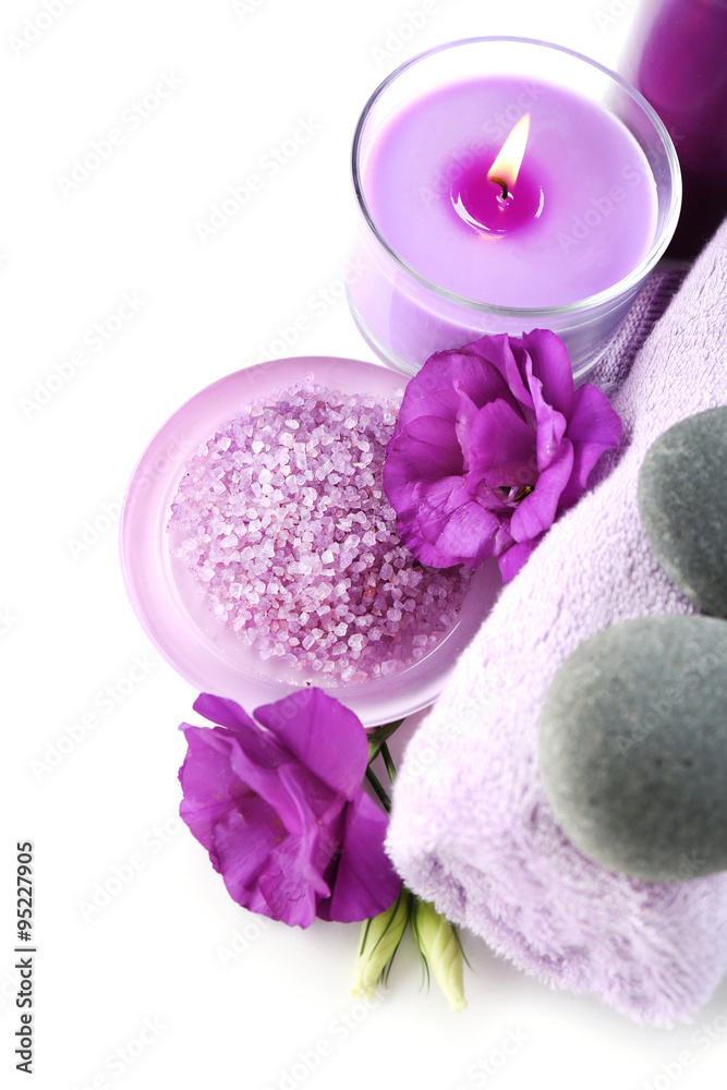 Beautiful spa composition isolated on white Beautiful spa composition isolated on white