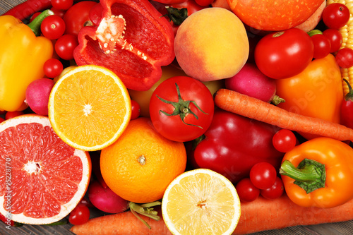 Fototapeta Naklejka Na Ścianę i Meble -  Fruits and vegetables closeup