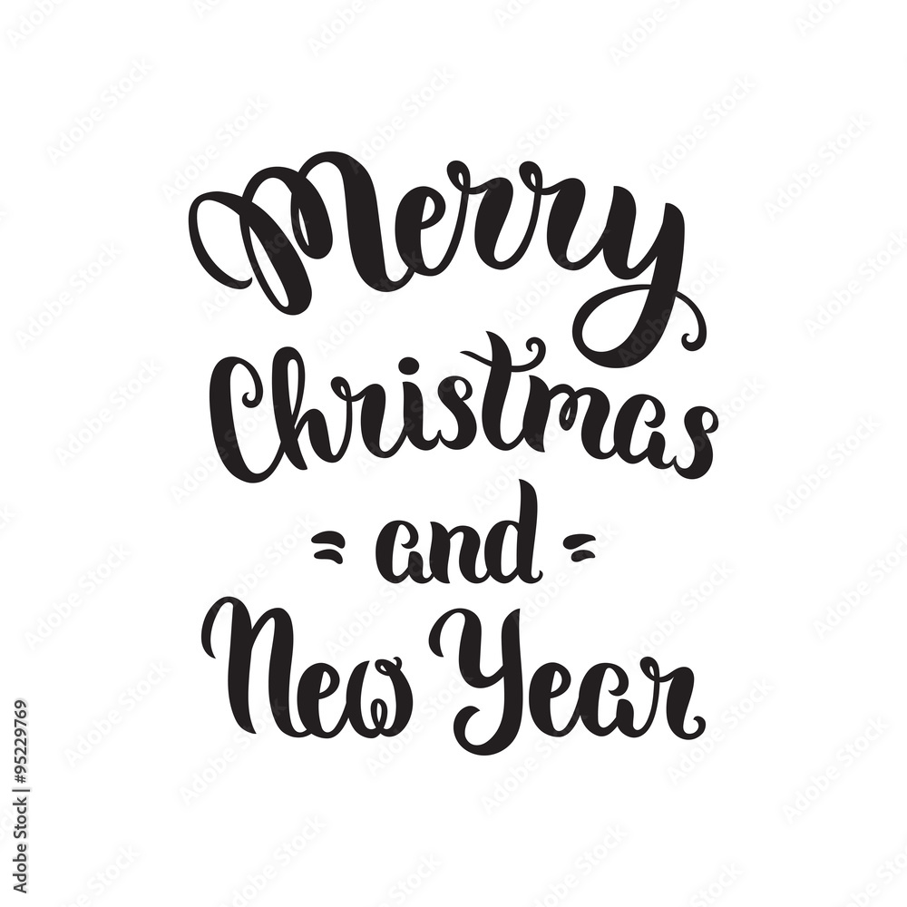 Fototapeta premium Merry Christmas lettering