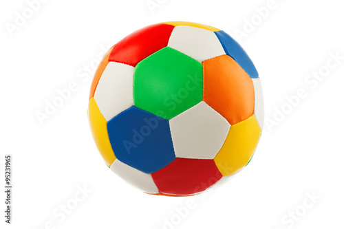 Fotobehang Colorful ball toy isolated on white background