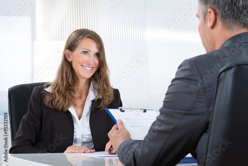 Manager Interviewing A Female Applicant