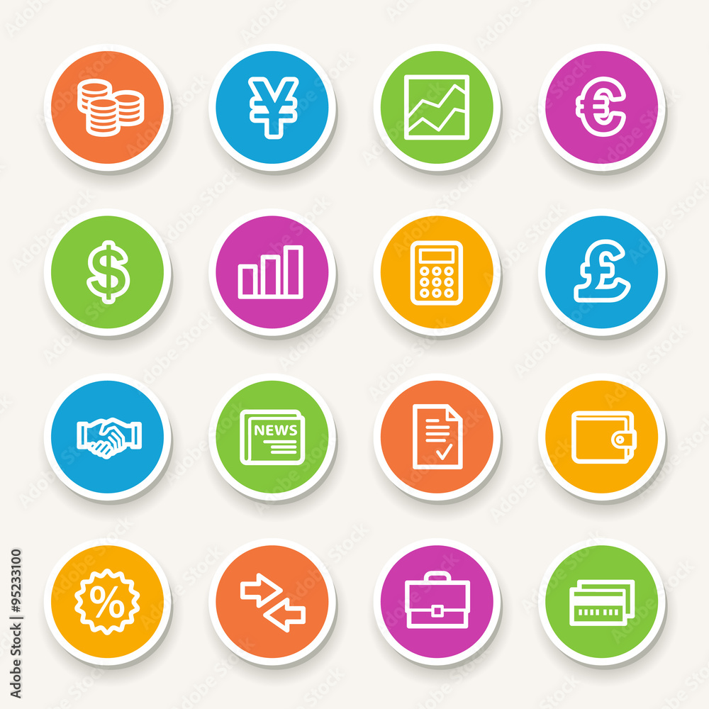 Finance web icons set