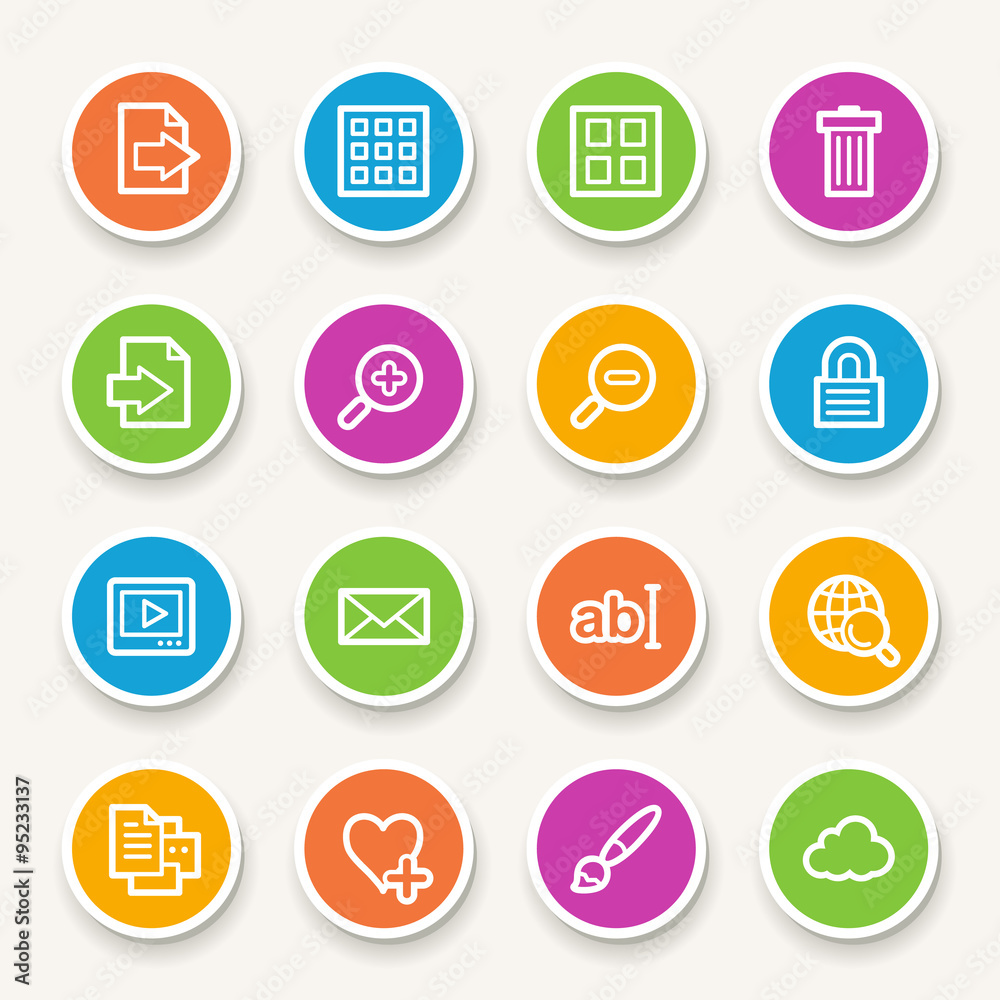 Image viewer web icons set Image viewer web icons set