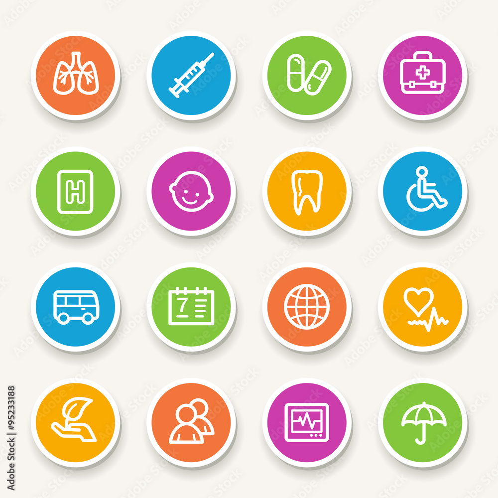 Medicine web icons set Medicine web icons set