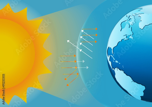 Infographics design with environment in nature global