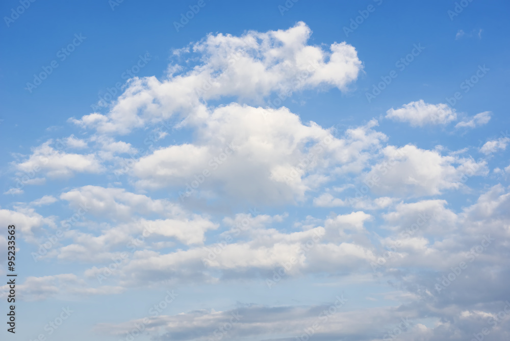 Obraz premium Nice blue sky with cloud background.
