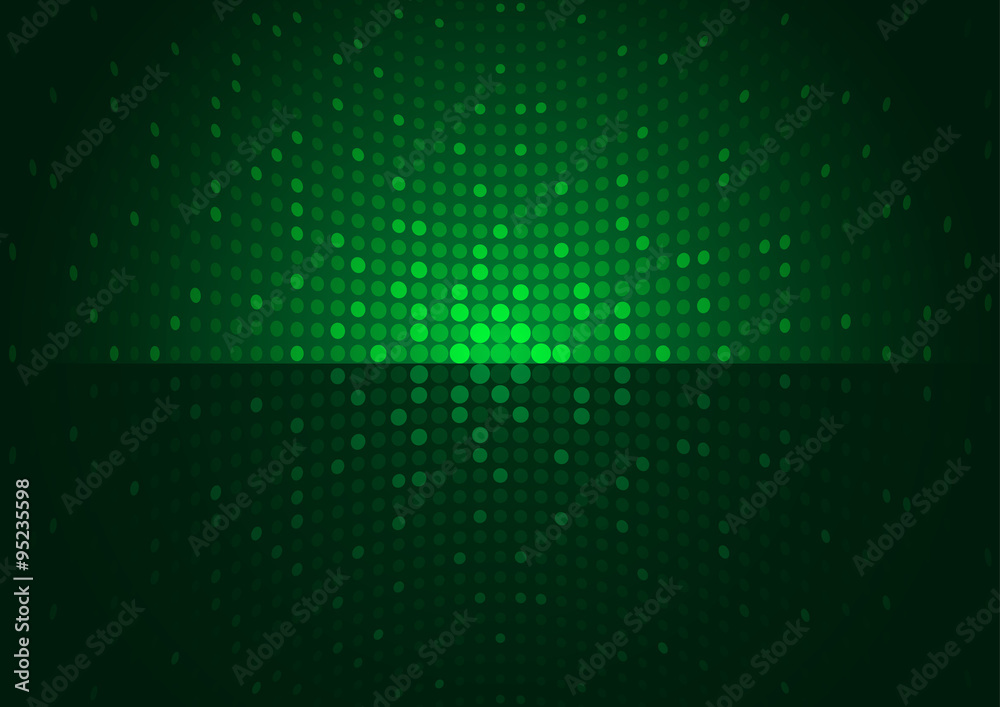 Green Disco Background - Disco Ball Effect Illustration, Vector