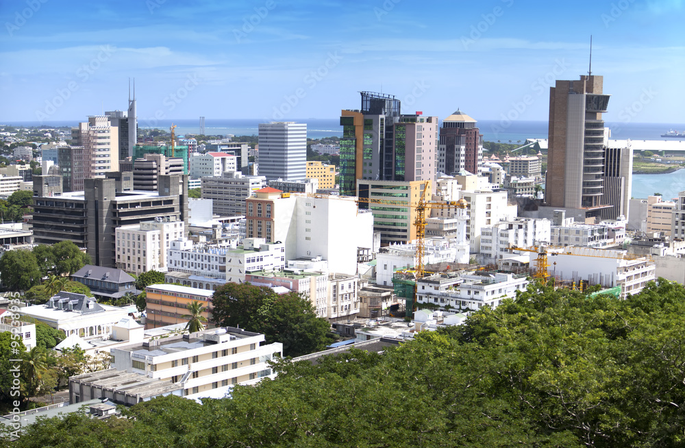 Obraz premium Observation deck in the Fort Adelaide on the Port-Louis- capital of Mauritius ..