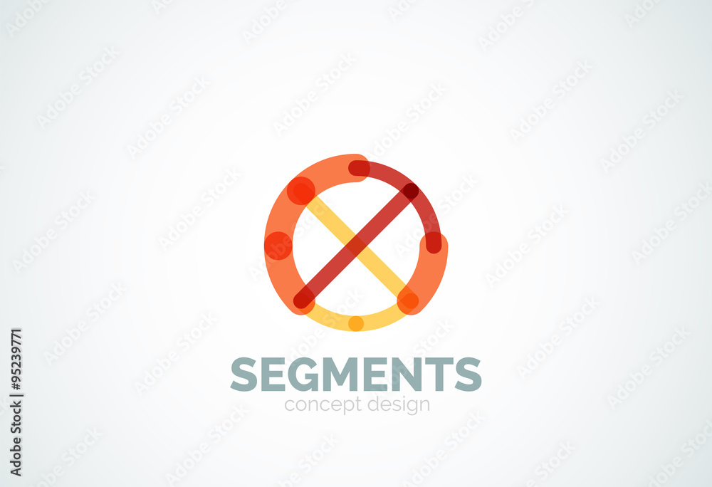 Vector outline minimal abstract geometric logo Vector outline minimal abstract geometric logo