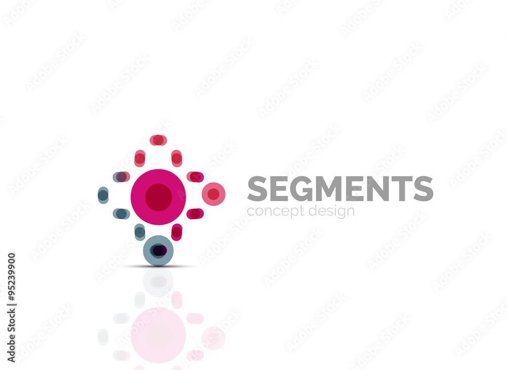 Vector outline minimal abstract geometric logo Vector outline minimal abstract geometric logo