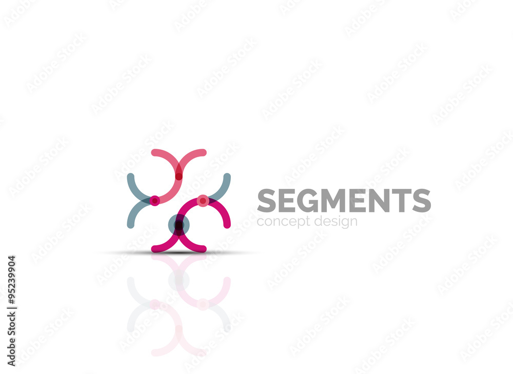 Vector outline minimal abstract geometric logo Vector outline minimal abstract geometric logo