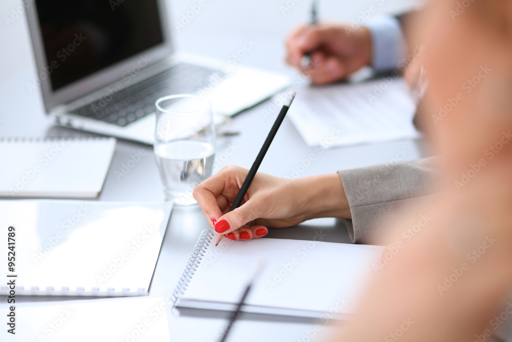 Group of business people working together in office Group of business people working together in office