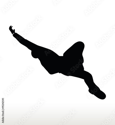 silhouette of businessman falling