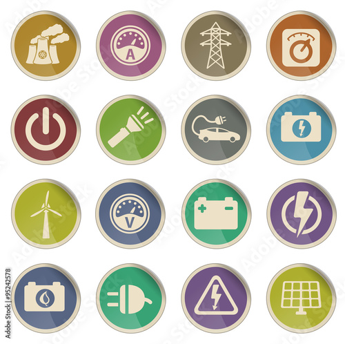 Electricity simply icons