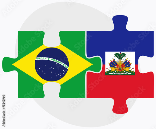 Brazil and Haiti Flags