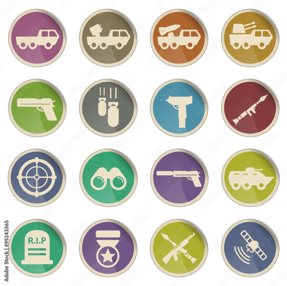 Military simply icons Military simply icons