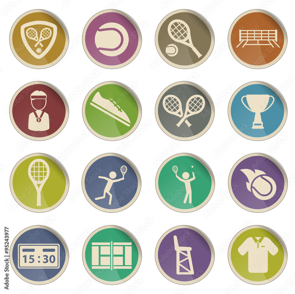 Fototapeta premium Tennis simply icons