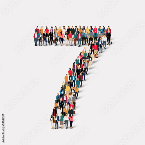  people form  number seven photo