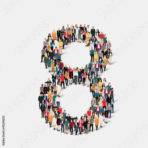  people form  number eight