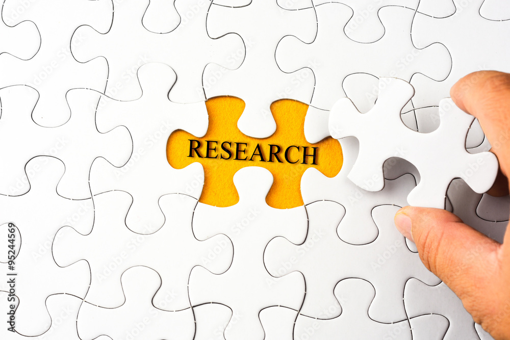 Puzzle with word RESEARCH Stock Photo | Adobe Stock