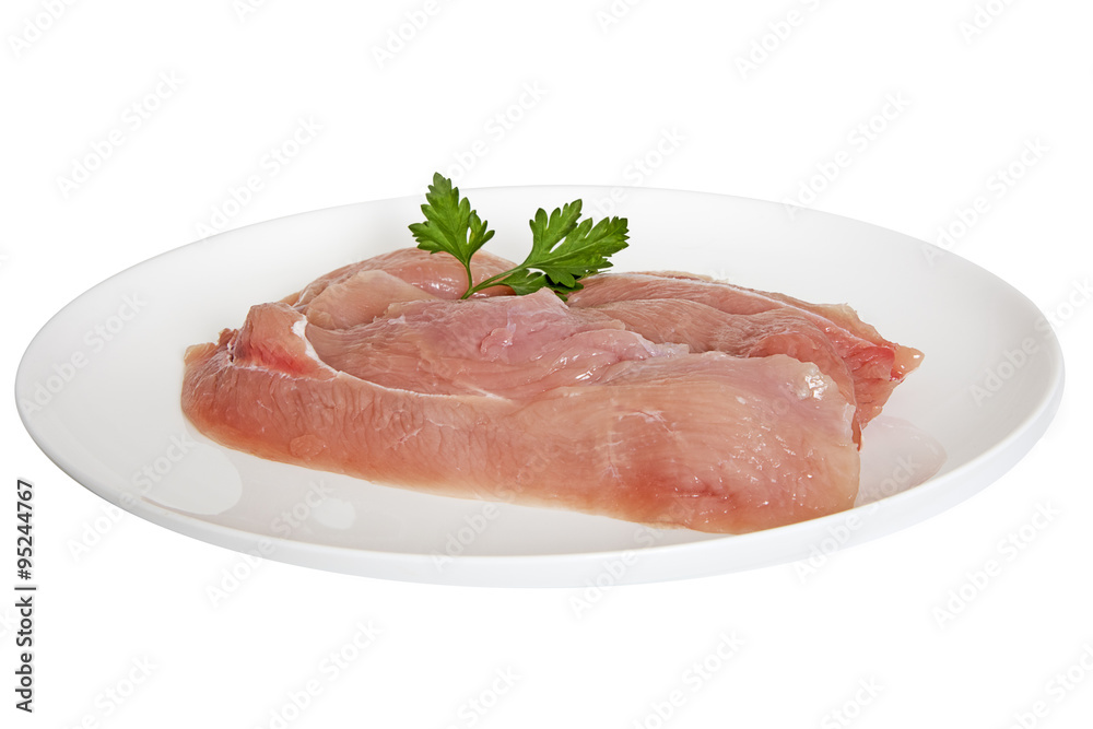 escalopes crues de dinde sur plat escalopes crues de dinde sur plat