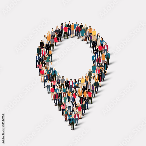 people shape  map pointer