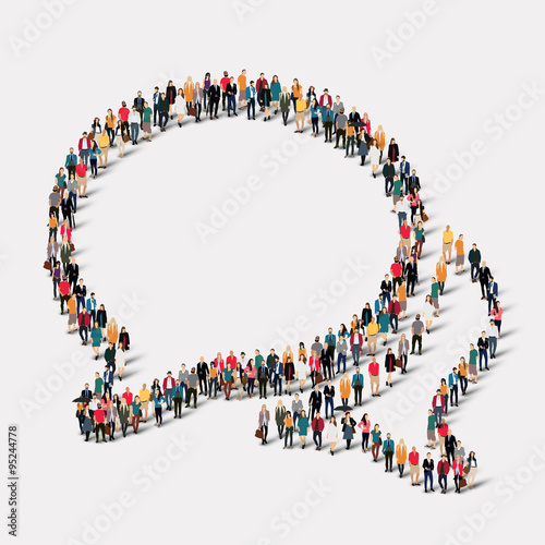 group  people shape  chat bubbles