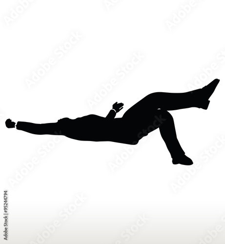 silhouette of businessman falling