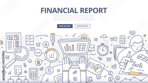 Financial Report Doodle Concept