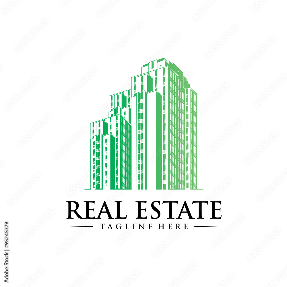 Real estate icon logo classic silhouette
