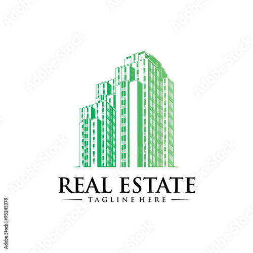 Real estate icon logo classic silhouette