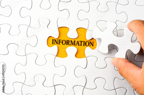 Puzzle with word INFORMATION