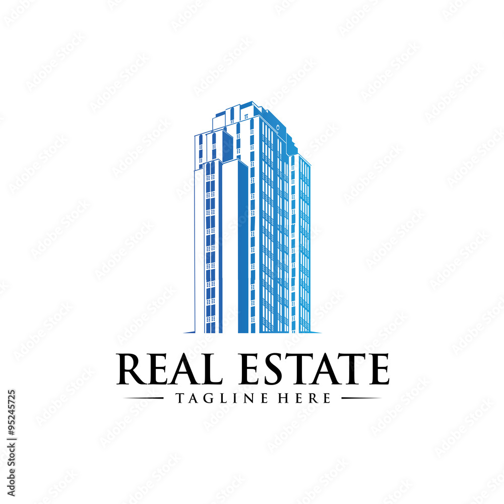 Real estate icon logo classic silhouette Real estate icon logo classic silhouette