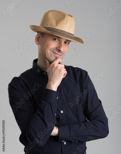 man wearing fedora hat