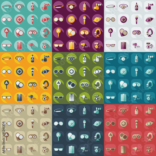 Flat modern design with shadow icon optics