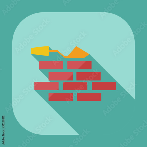 Flat modern design with shadow icons wall