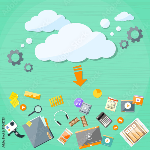 Cloud Technology Online Internet Data Information Storage 