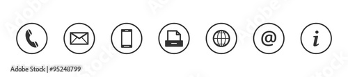Kontakt Icons Buttons Grau