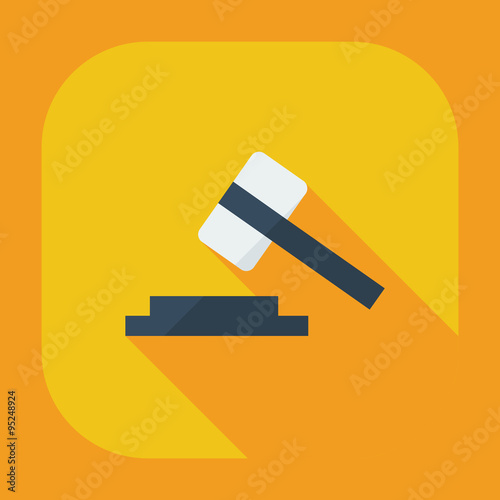Flat modern design with shadow icons law